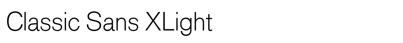 Classic Sans XLight